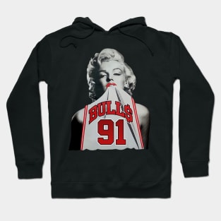 Marilyn Monroe Chicago Dennis Rodman white Hoodie